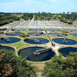 Wastewater treatment plants, sewage and industrial effluents disposal, solid waste treatment and disposal, emissions treatment